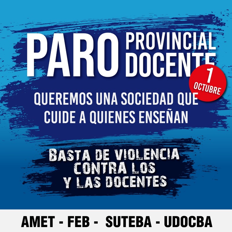 Los docentes van al paro por la seguridad en las aulas